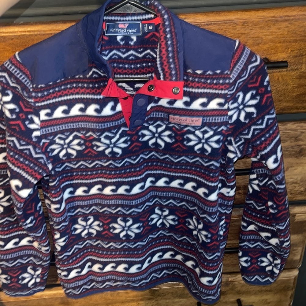 Boys half button fleece pullover